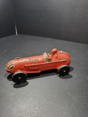 Red Vintage Auburn Rubber Company Racer Toy Car - Kids Toy